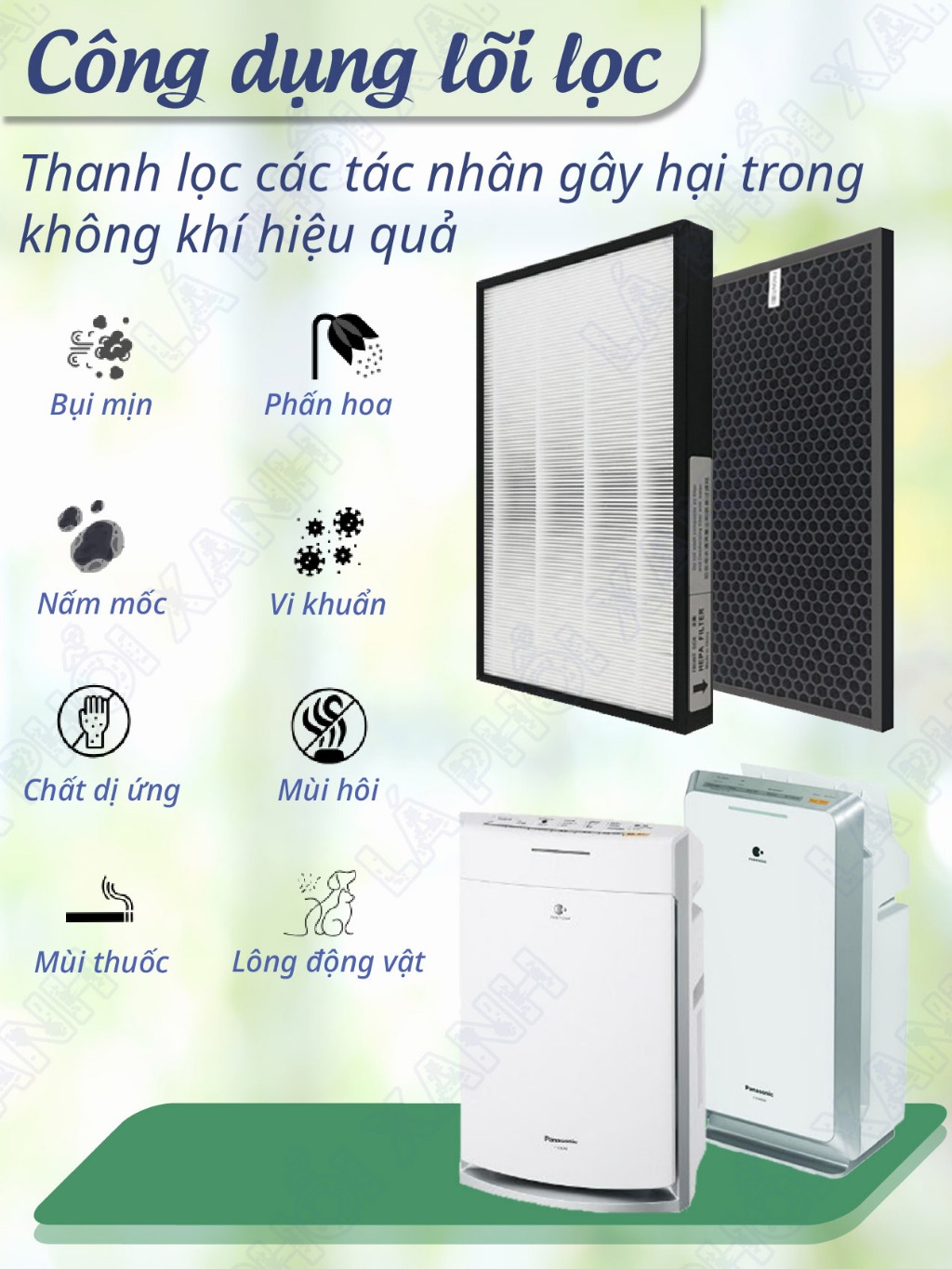 Màng lọc tương thích máy Panasonic F-VXG50 | F-VX40H2 | F-VX50E8 | F-VXH50 | F-VXJ50 | F-VXGB50 | F-VXH50B2 - Ảnh 7