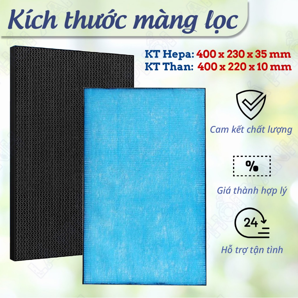 Màng lọc không khí tương thích máy Daikin MCK70 ACK70 TCK70 - Màng lọc hepa - Tấm lọc không khí - Bù ẩm - Ảnh 2