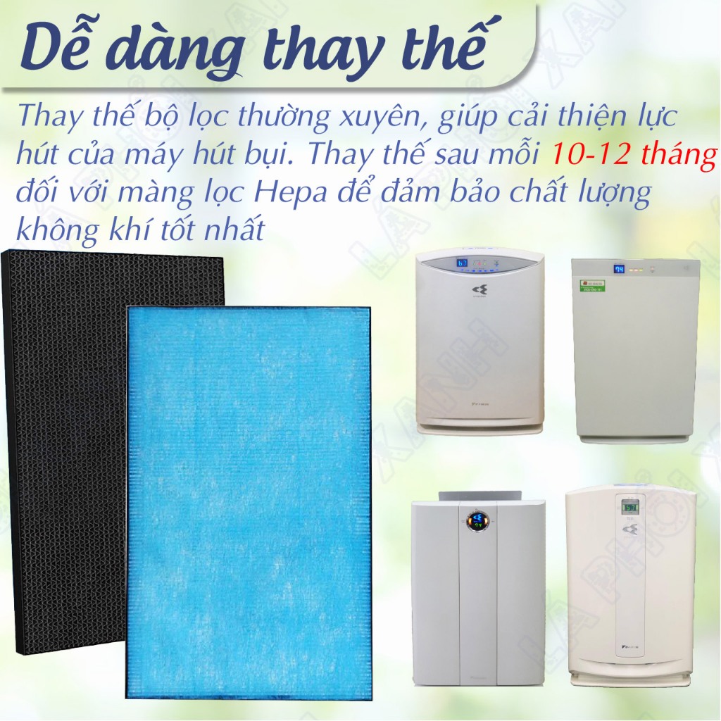 Màng lọc không khí tương thích máy Daikin MCK70 ACK70 TCK70 - Màng lọc hepa - Tấm lọc không khí - Bù ẩm - Ảnh 6