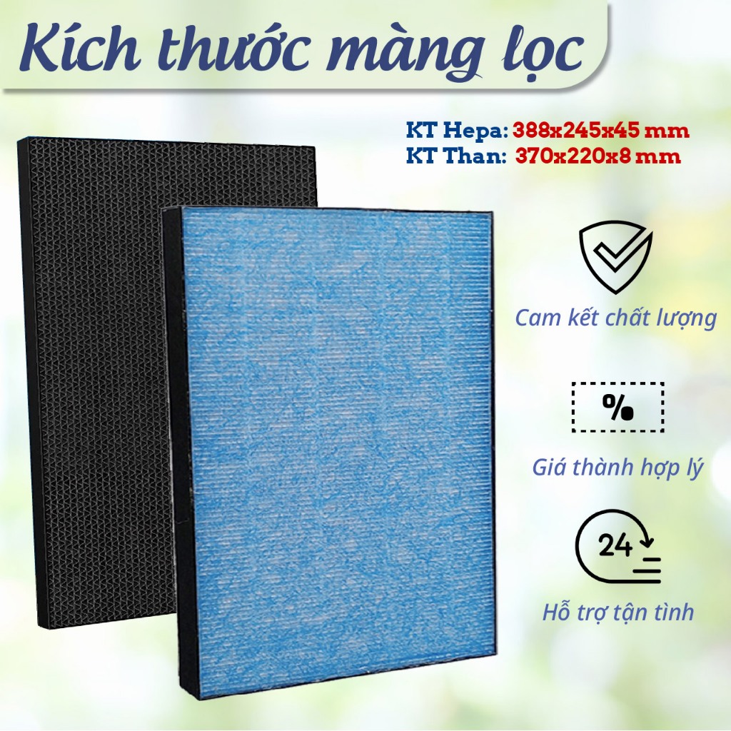 Màng lọc không khí tương thích cho Daikin MCK55 TCK55 ACK55 MCK40 ACK40 - Màng lọc Hepa - Tấm lọc không khí - Ảnh 2