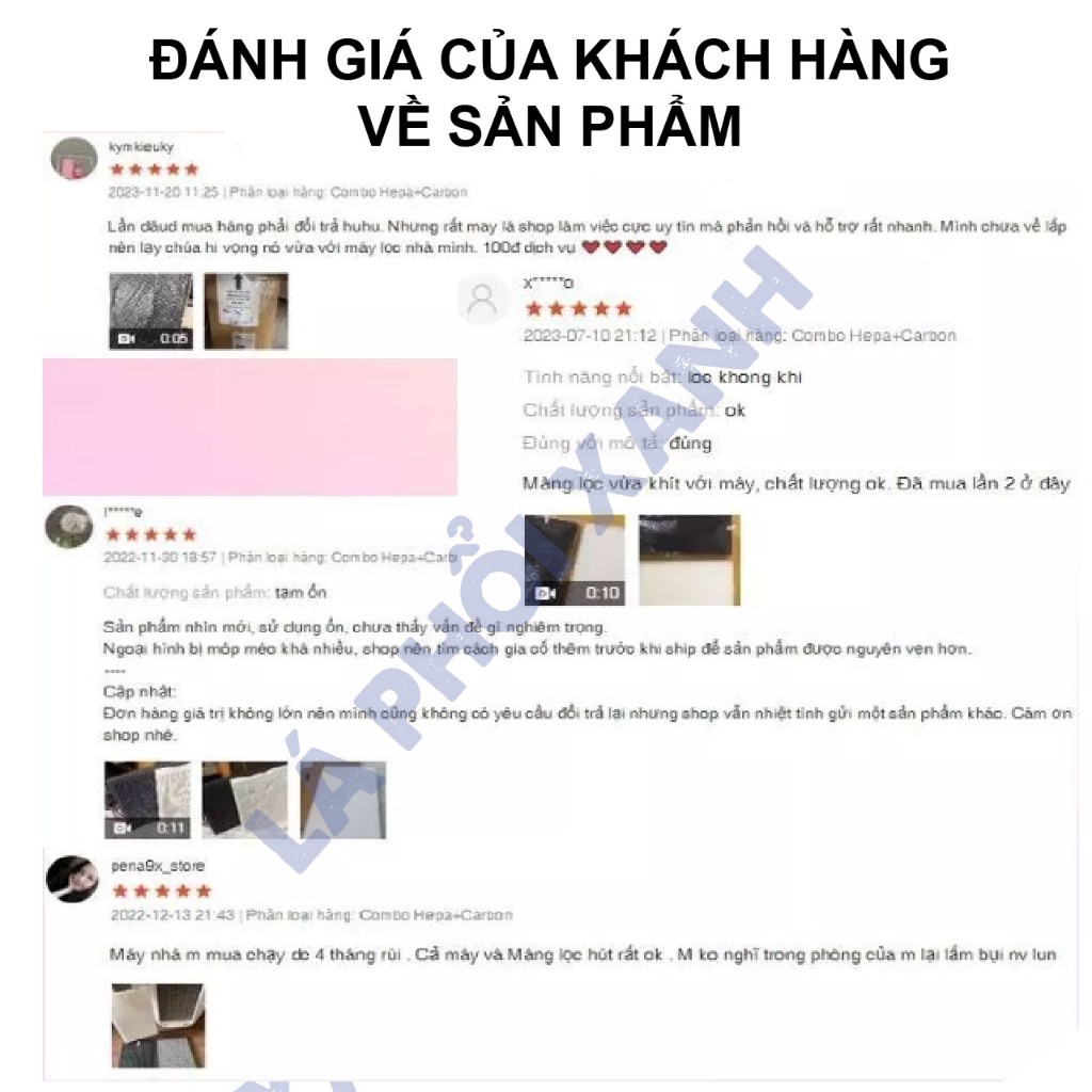 Bộ lọc LAPHOIXANH dùng cho máy lọc không khí ac0650 ac0820 ac0850 ac1212 ac1215 ac1715 ac2729 ac2882 - Ảnh 4