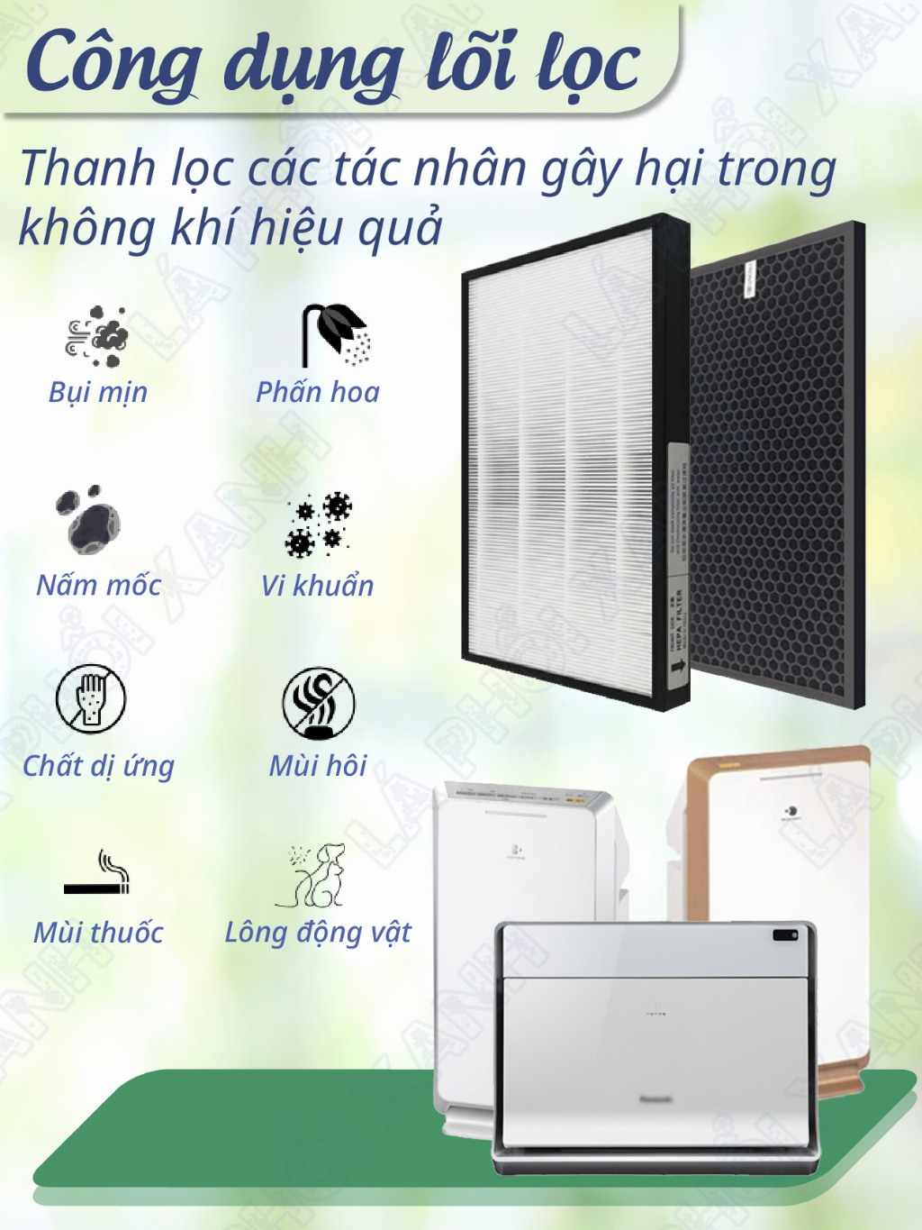 Màng lọc tương thích máy Panasonic F-PXF55A, F-PXH55A, F-PXM55A - Lõi lọc không khí - Tấm lọc không khí chất lượng - Ảnh 7