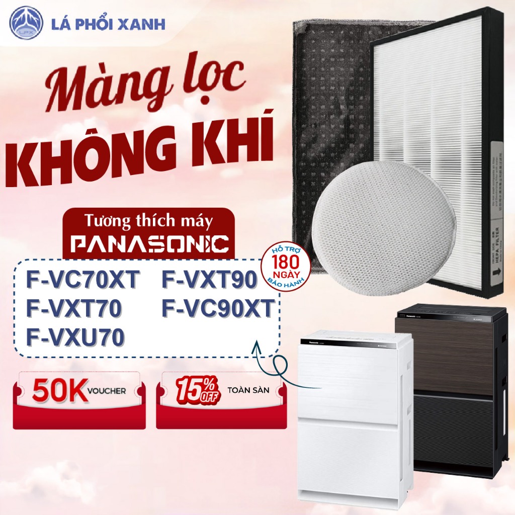 Màng lọc tương thích máy Panasonic F-VC70XT F-VXT70 F-VXU70 F-VC70XU F-VXV70 F-VXW70 F-VXT90 F-VXU90 F-VXV90 F-VC90XT