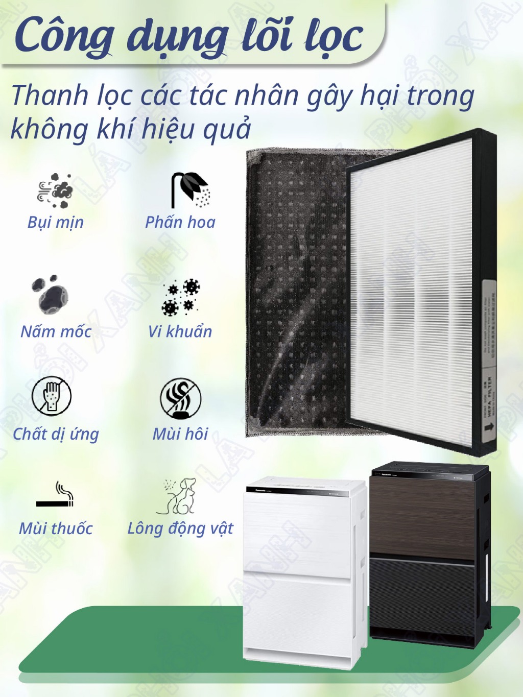 Màng lọc tương thích máy Panasonic F-VC70XT F-VXT70 F-VXU70 F-VC70XU F-VXV70 F-VXW70 F-VXT90 F-VXU90 F-VXV90 F-VC90XT - Ảnh 7