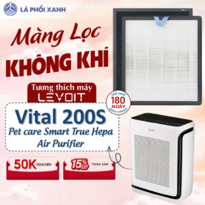 Màng lọc  tương thích máy Levoit Vital 200S - Lõi lọc không khí chất lượng cao cho máy lọc không khí