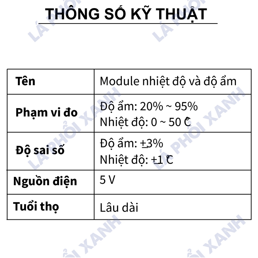 Module cảm biến nhiệt độ, độ ẩm, Cảm biến cho máy lọc không khí, máy hút ẩm - Ảnh 6