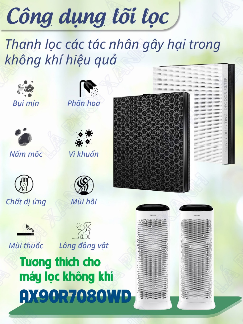 Màng lọc tương thích máy Samsung AX90R7080WD - Bộ lọc không khí CXF-C100 chất lượng cho máy lọc - Ảnh 7