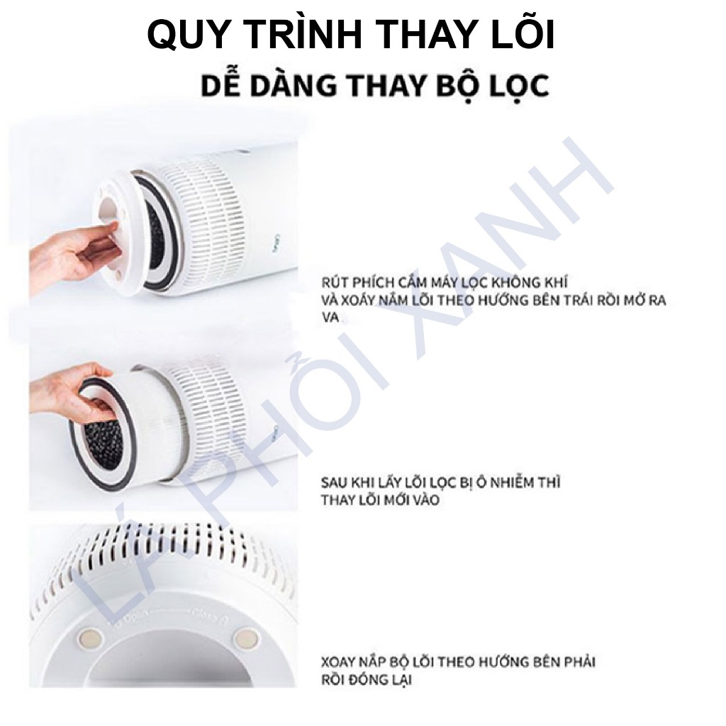 Màng lọc không khí tương thích máy Locknlock ENP126WHT - Lõi lọc không khí - Tấm lọc không khí - Ảnh 7