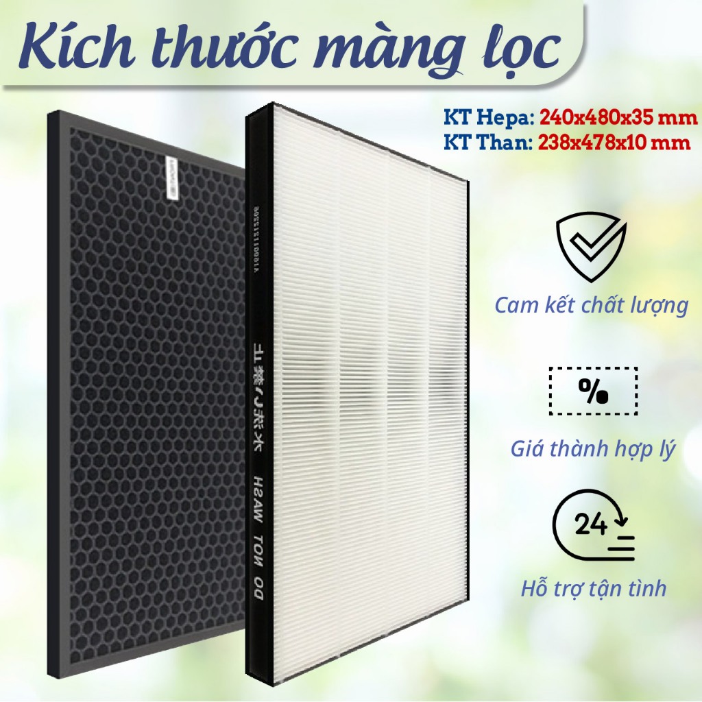 Màng lọc tương thích máy Sharp KI-EX100 KI-FX100 KI-GX100 KI-HP100 KI-JP100 KI-LP100 KI-NP100 KI-PX100 KI-WF100 - Ảnh 2