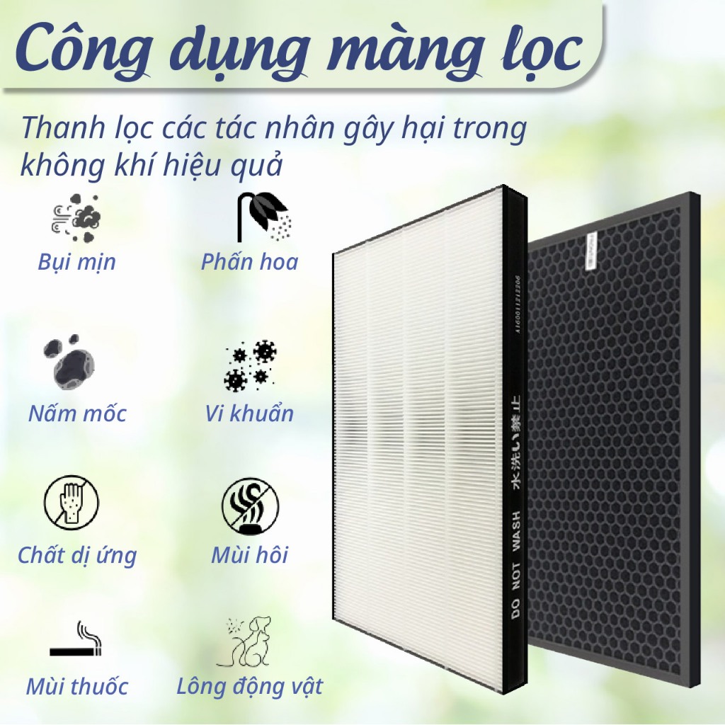 Màng lọc tương thích máy Sharp KI-EX100 KI-FX100 KI-GX100 KI-HP100 KI-JP100 KI-LP100 KI-NP100 KI-PX100 KI-WF100 - Ảnh 3