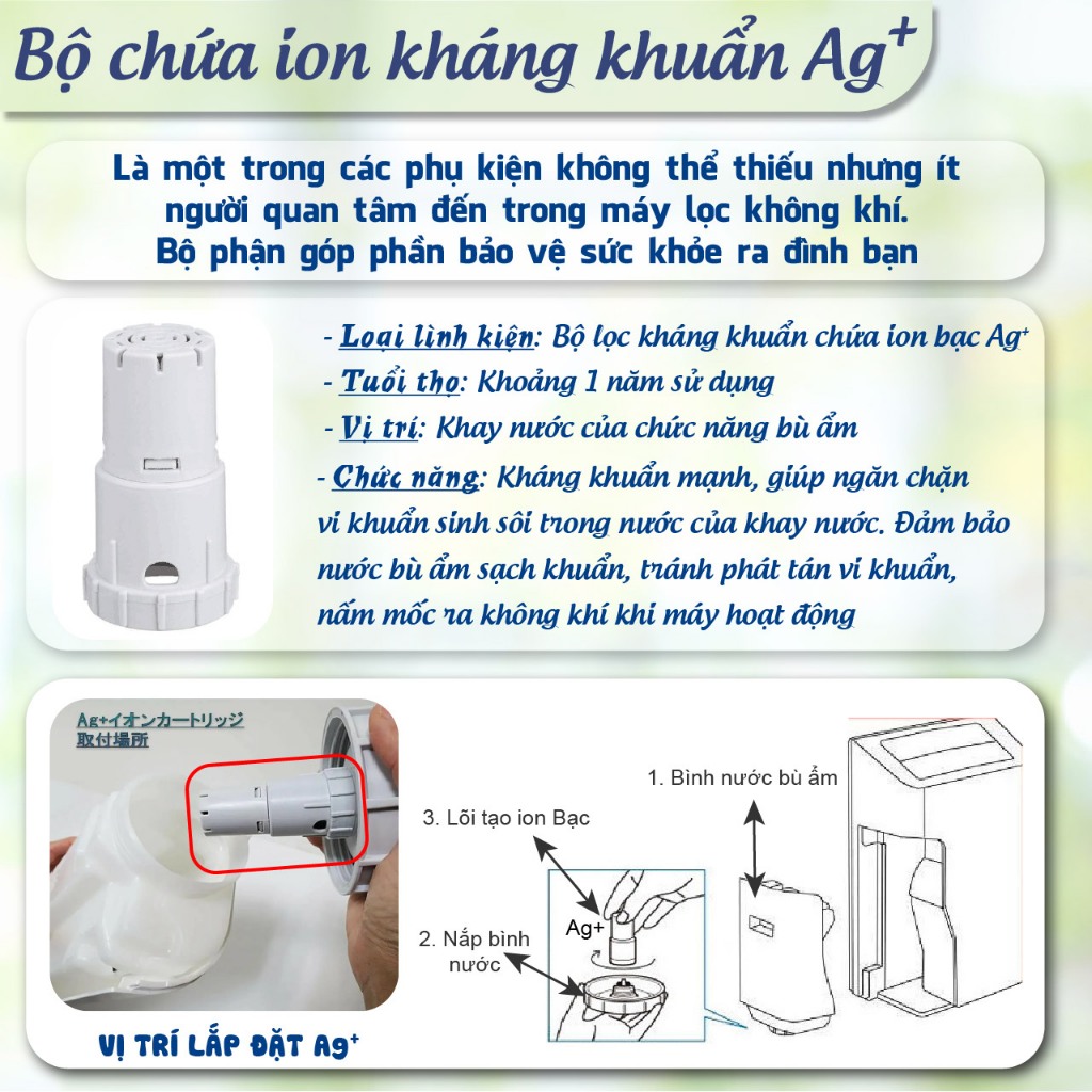 Màng lọc tương thích máy Sharp KI-EX100 KI-FX100 KI-GX100 KI-HP100 KI-JP100 KI-LP100 KI-NP100 KI-PX100 KI-WF100 - Ảnh 8