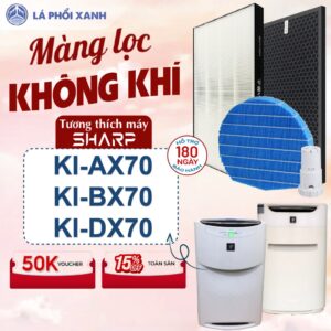 Màng lọc không khí tương thích cho máy Sharp KI-AX70 KI-BX70 KI-DX70, Màng lọc hepa, Tấm lọc không khí, Màng lọc s