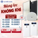Màng lọc tương thích cho máy sharp KI-GS50 KI-HS50 KI-JS50  KI-LS50 KI-S50E5 KI-S50E6 KI-S50E7, Màng hepa.