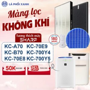 Màng lọc tương thích cho máy Sharp KC-A70 KC-B70 KC-70E8 KC-70E9 KC-700Y4 KC-700Y5, Màng lọc hepa, Màng bù ẩm, Màng lọc
