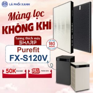 Màng lọc không khí tương thích cho Sharp Purefit FX-S120V - Phụ kiện thay thế cho máy lọc không khí Sharp