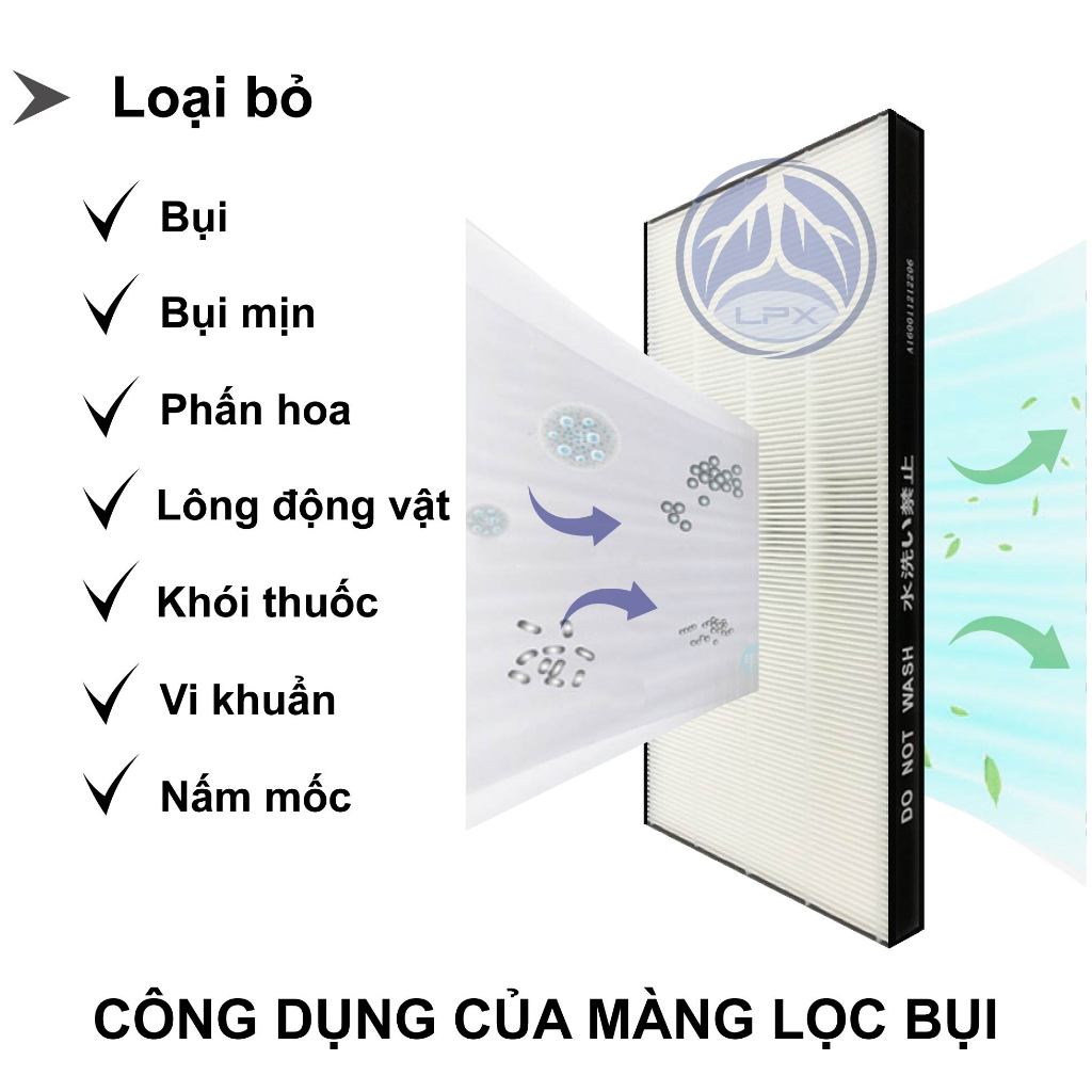 Màng lọc tương thích cho máy sharp FP-J60E-W FP-J80EV-H, Màng lọc hepa - Tấm lọc không khí - Ảnh 5