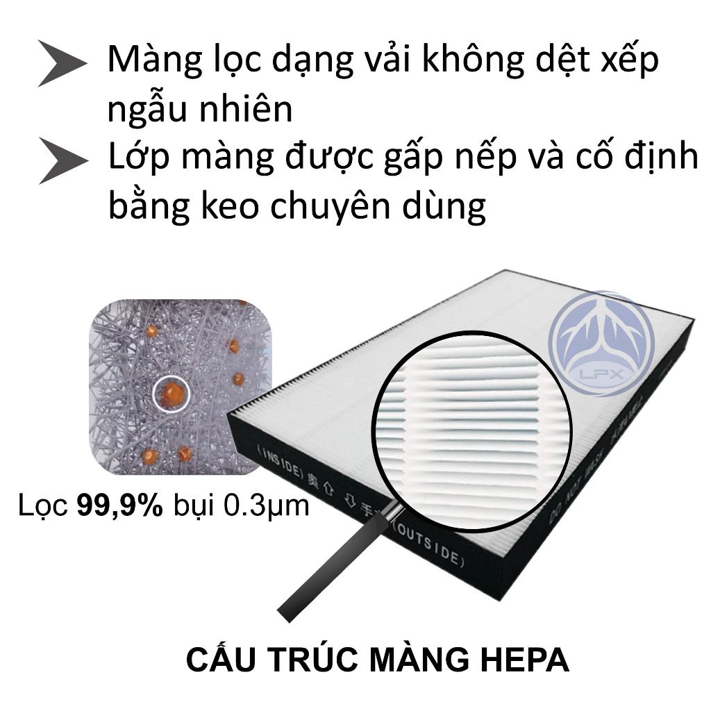 Màng lọc tương thích cho máy sharp FP-J60E-W FP-J80EV-H, Màng lọc hepa - Tấm lọc không khí - Ảnh 3