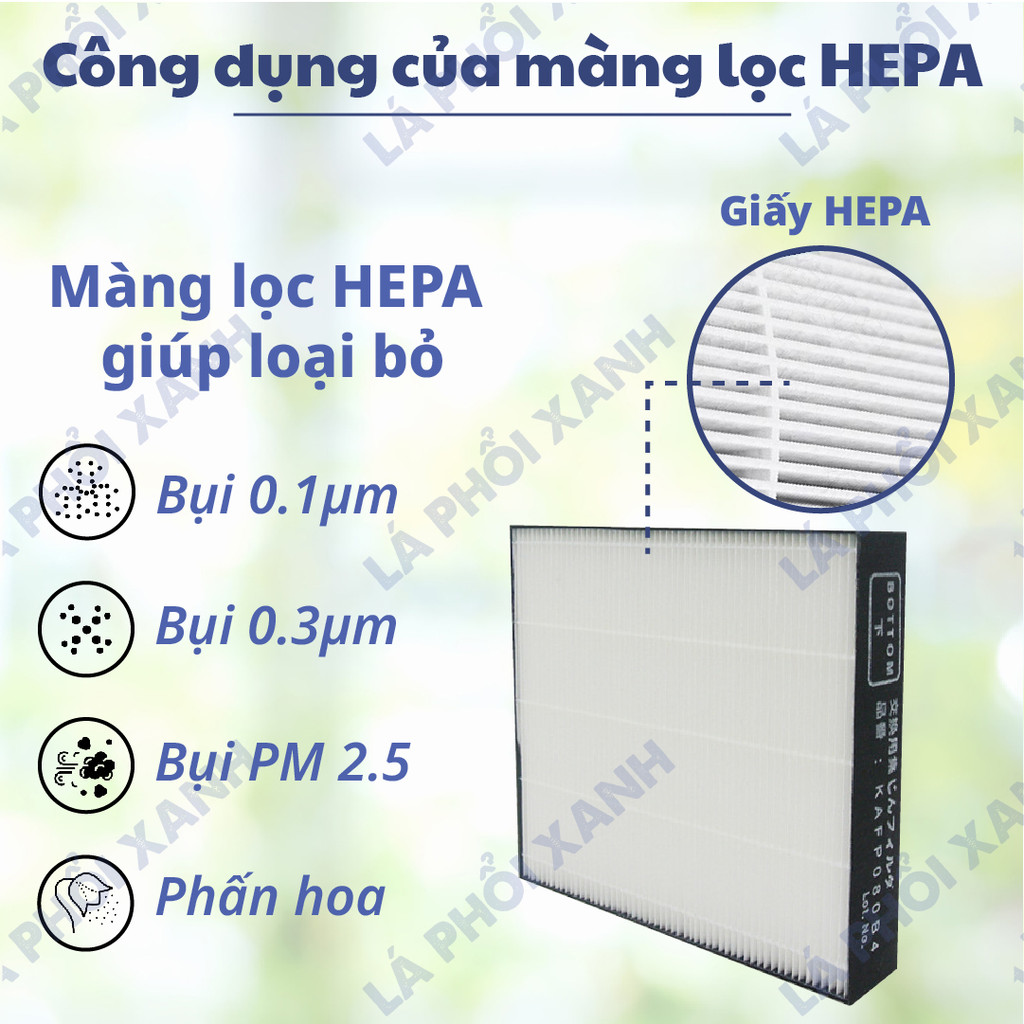 Màng lọc tương thích máy Daikin MC55U MC55X MC55W MC55Y MC55Z MC554A - Màng lọc Hepa, màng than chất lượng - Ảnh 3