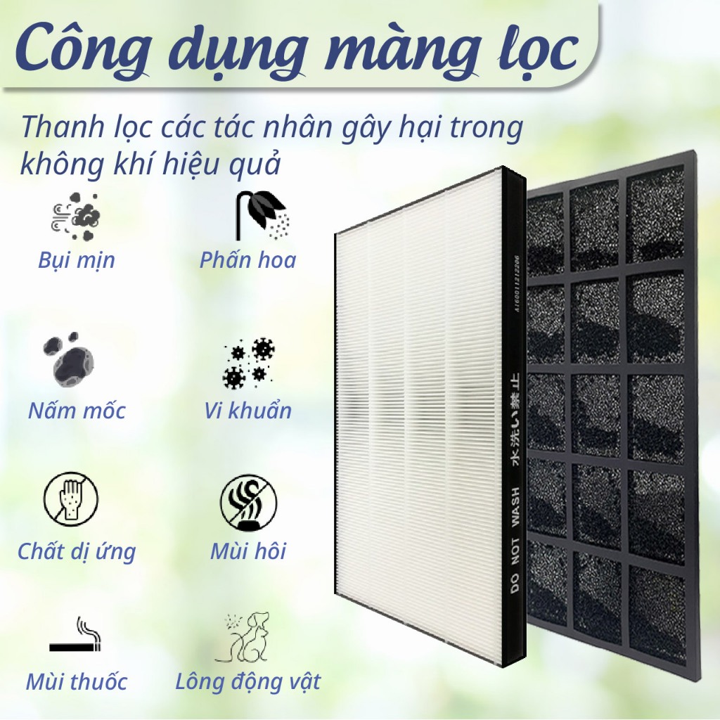 Màng lọc không khí Sharp FU-A80EA - Phụ kiện màng lọc bụi, màng than thay thế cho máy lọc không khí Sharp FU-A80EA - Ảnh 3