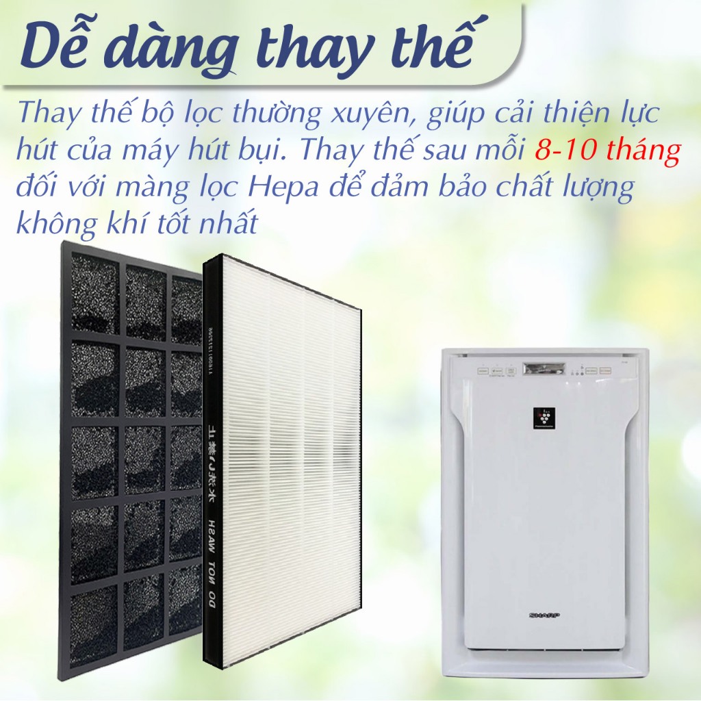 Màng lọc không khí Sharp FU-A80EA - Phụ kiện màng lọc bụi, màng than thay thế cho máy lọc không khí Sharp FU-A80EA - Ảnh 6