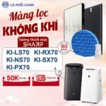 Màng lọc tương thích máy Sharp KI-LS70 NS70, Màng lọc Hepa, màng than, lõi tạo ion AG+ tương thích máy Sharp