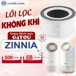 Lõi lọc tương thích máy G4YOU ZINNIA - Tấm lọc không khí hỗn hợp 3 màng chất lượng