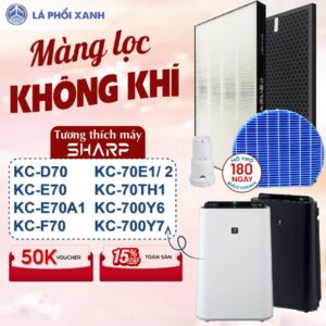 Màng lọc tương thích cho máy lọc Sharp KC-D70 E70 F70 700Y6 700Y7 70TH1 70E1 70E2 - Bộ màng lọc không khí chất lượng