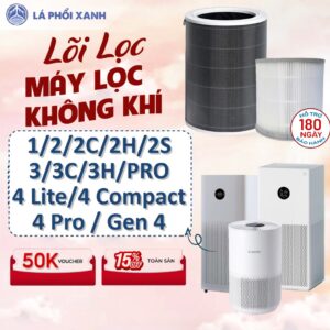 Lõi lọc không khí cho máy Air Purifier 4 Lite, 4 Pro, 4 Compact Pro H, Elite, Air Purifier 1,2,2C,2H,2S,3,3C,3H,PRO