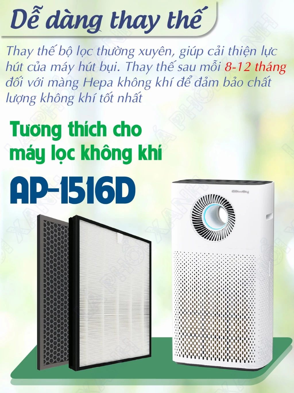 Màng lọc tương thích máy Coway AP-1516D - Màng lọc không khí chất lượng cao cho máy lọc không khí - Ảnh 5