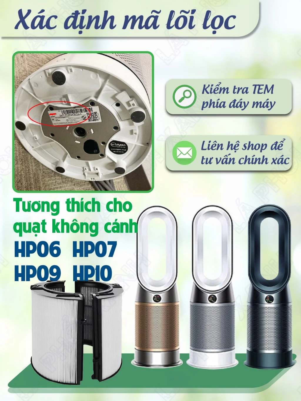 Lõi lọc tương thích cho quạt không cánh HP06 HP09 HP10 - Màng lọc không khí chất lượng cho quạt HP06 HP09 HP10 - Ảnh 2