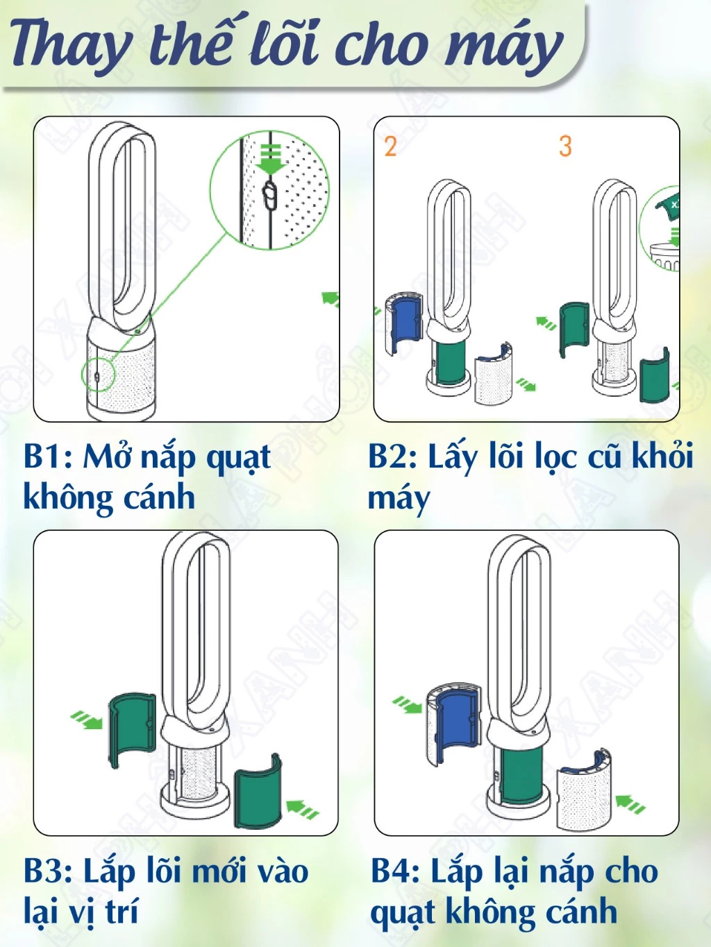 Lõi lọc tương thích cho quạt không cánh HP06 HP09 HP10 - Màng lọc không khí chất lượng cho quạt HP06 HP09 HP10 - Ảnh 8