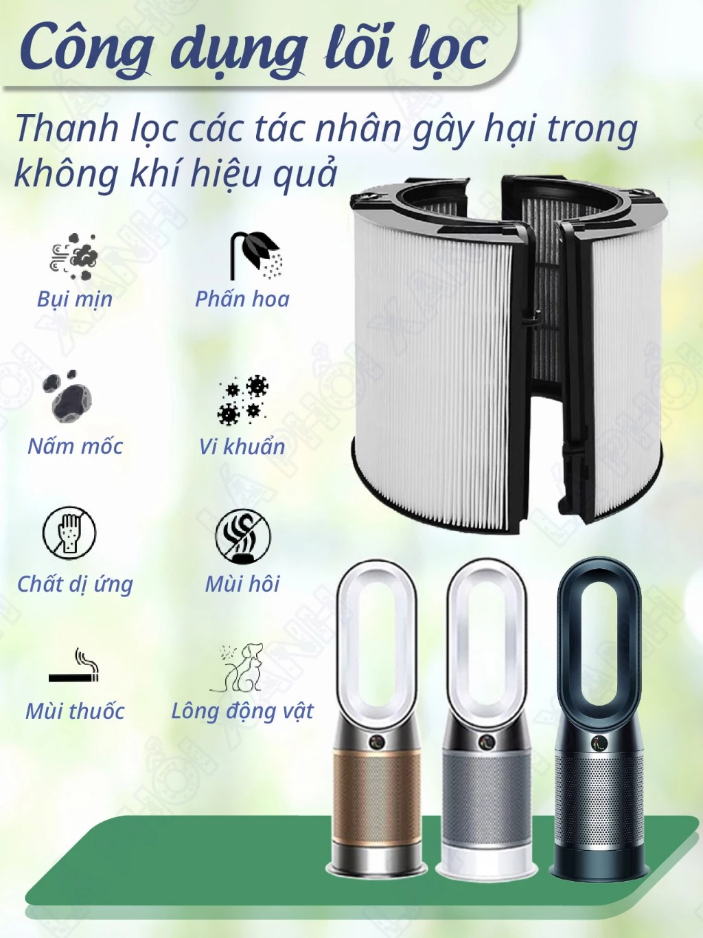 Lõi lọc tương thích cho quạt không cánh HP06 HP09 HP10 - Màng lọc không khí chất lượng cho quạt HP06 HP09 HP10 - Ảnh 3
