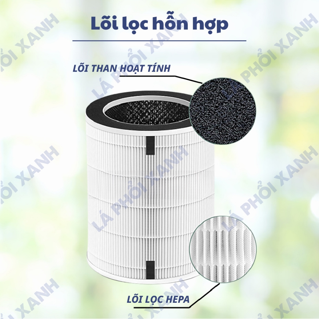 Lõi Lọc tương thích máy Kangaroo KG50AP - Lõi lọc không khí 3 lớp chất lượng cao cho máy lọc - Ảnh 3